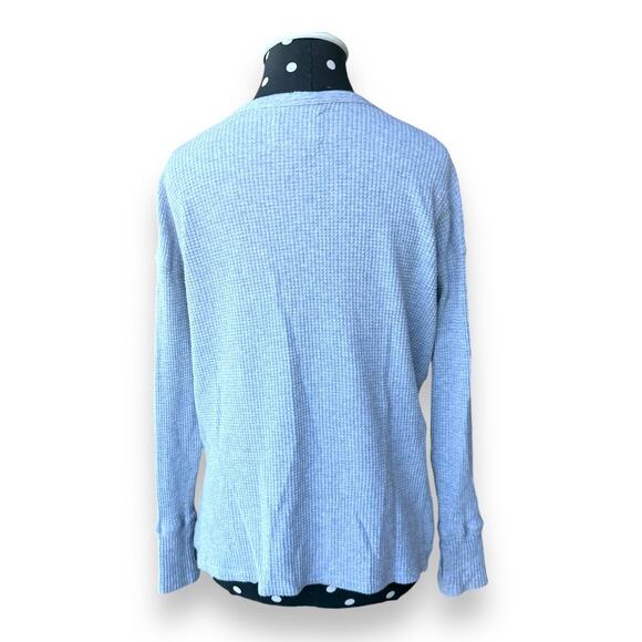 5/$65 Offline by Aerie Womens Henley Top Sz XXS Gray Waffle Thumb Holes Knit Top - Picture 6 of 10